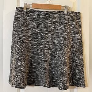 LOFT Black & White Tweed Mini Circle Skirt - NWT - 12
